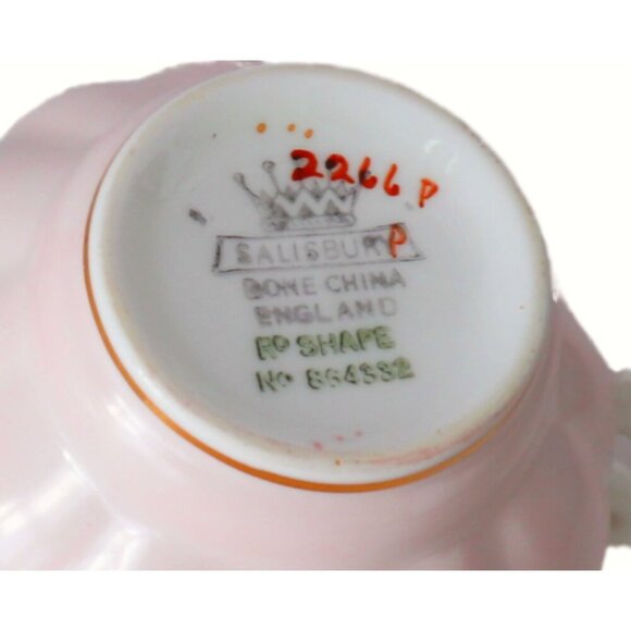 Vintage Salisbury Pink Floral Tea Cup and Saucer Teacup Tea Party Cottage Core - Picture 6 of 6